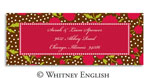Whitney English Address Labels - Mod Floral Brown (Holiday) (615199)
